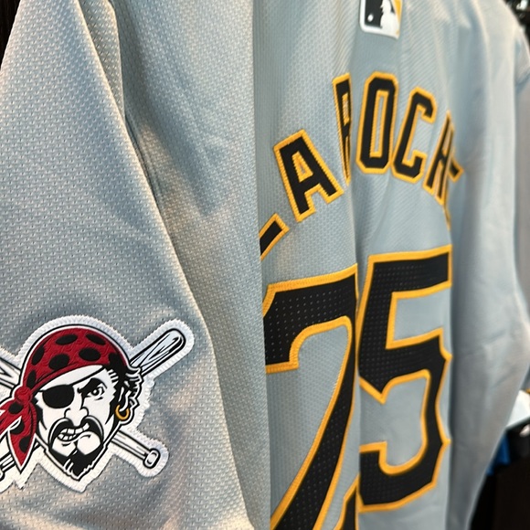 Adam LaRoche Pittsburgh Pirates Nike Road Elite Player Jersey - Gray - Picture 8 of 8